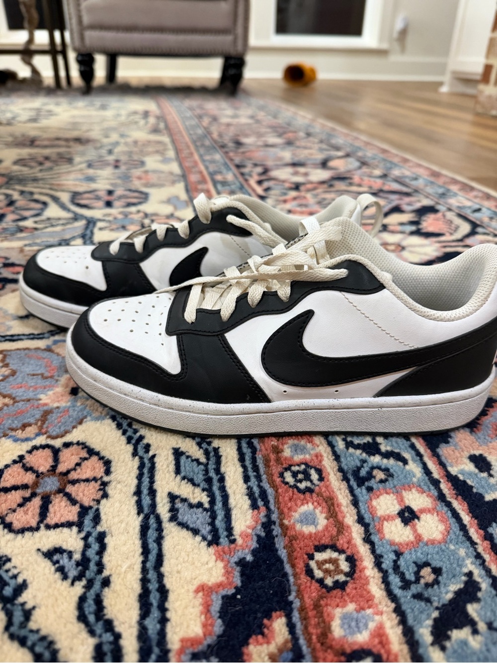 Nike Kids Black and White Low-Top Sneakers